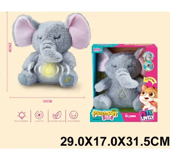 Elefant din plus care respira