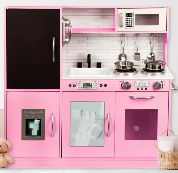 Bucatarie din lemn pentru fetite, cu sunete si lumini