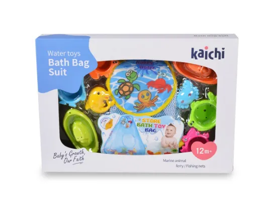 Jucării pentru baie Moni Bag Sea Animals, 9 buc.