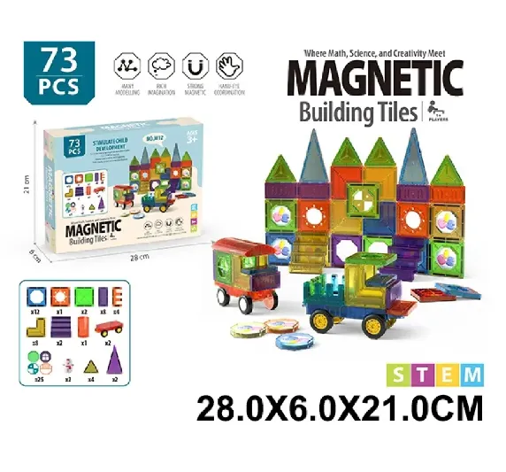 Constructor cu magnet 73 elemente