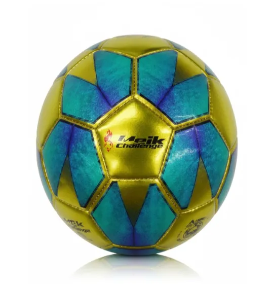 Minge de fotbal Size 5 TPU Machine-Stitched 7, verde cu auriu, cod 2197D