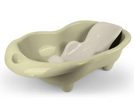 Cadă pentru bebeluși Hippo cu șezut de baie, verde, Dolu (7269)