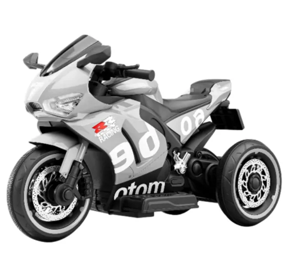 Motocicletă electrică pentru copii cu telecomandă, gri (30740)