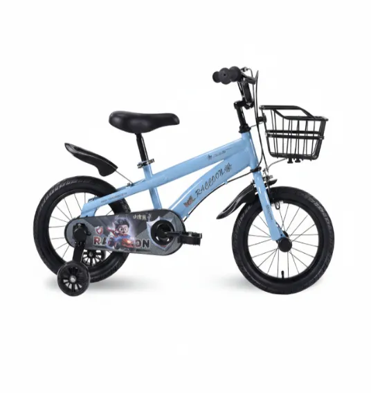 Bicicletă pentru copii cu 4 roți, 12 inch, albastră, cod 2215D