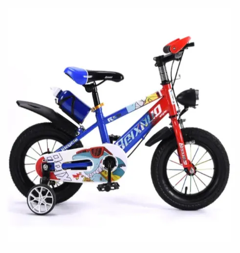 Bicicletă pentru copii cu 4 roți, 16 inch, albastră, cod 2311D