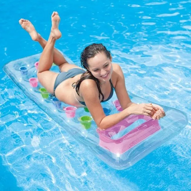 Saltea gonflabila de inot cu sticla 188 CP 71 cm, pana la 100 kg, 2 Culori art. 59894