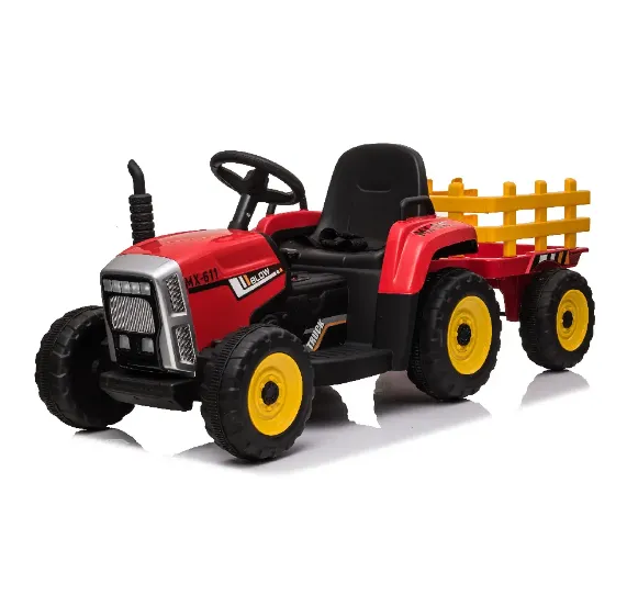 Tractor pe acumulator cu remorca