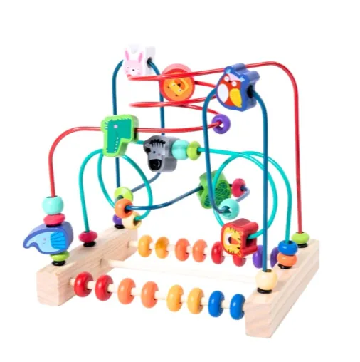 Labirint de degete din jucarie din lemn S11H001