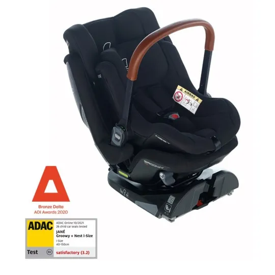 Scaun auto Jane Groowy+Nest i-Size 40-150cm (4591 U06) Negru