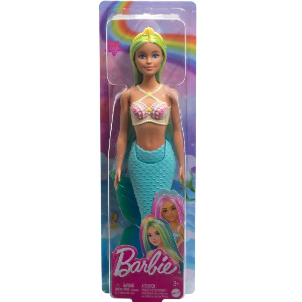 Păpușa Barbie Dreamtopia „Sirena cu păr albastru – verde”