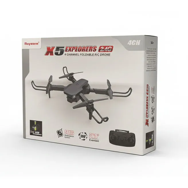 Quadcopter cu altitudine fixă și telecomandă, negru, cod 1269D