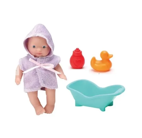 Păpușă cu biberon, cadă și rațușcă (2 modele)