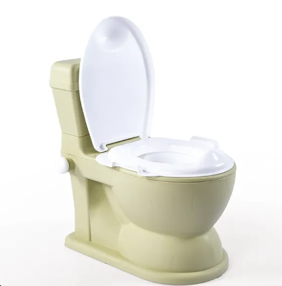 Oliță pentru copii tip toaletă cu sunet și lumină, verde, Dolu (75635)