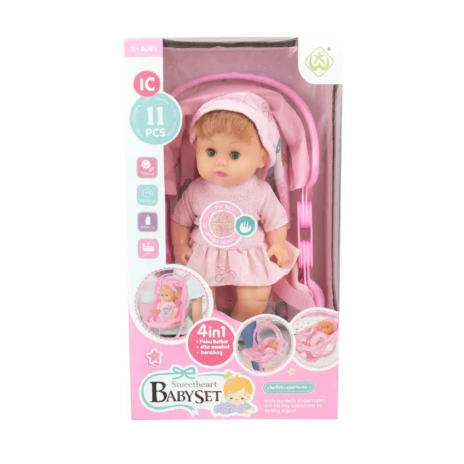 Păpușa-bebeluș cu accesorii, 29 cm , cod 942074