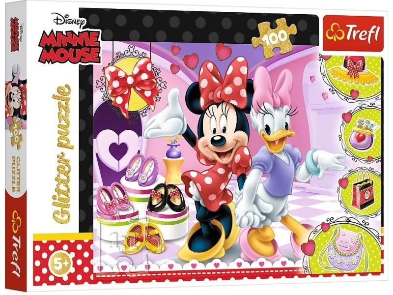 Happy Minnie Mouse Day (Puzzle cu sclipici) 100 de piese art. 14820