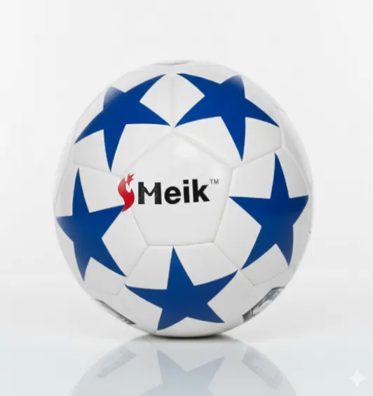 Minge de fotbal Size 5 PVC Foam Football, cu model stea albastră, cod 2145D.