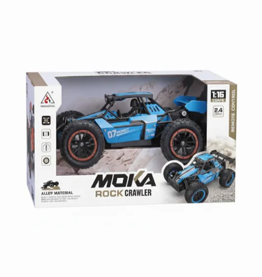 Mașină Rock Crawler 1:16 cu telecomanda, cu abur, albastră, cod 2425D