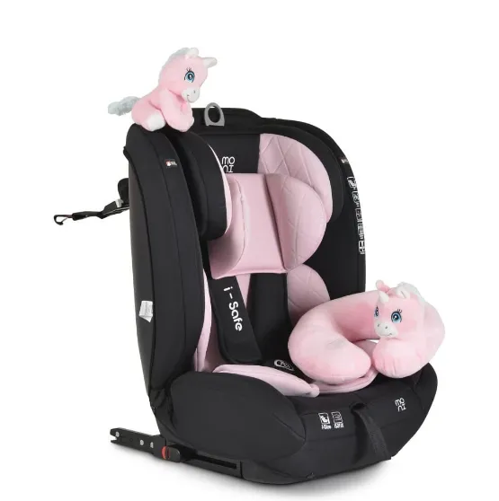 Scaun auto 76-150 cm (i-Size) Isofix Moni Isafe Pink