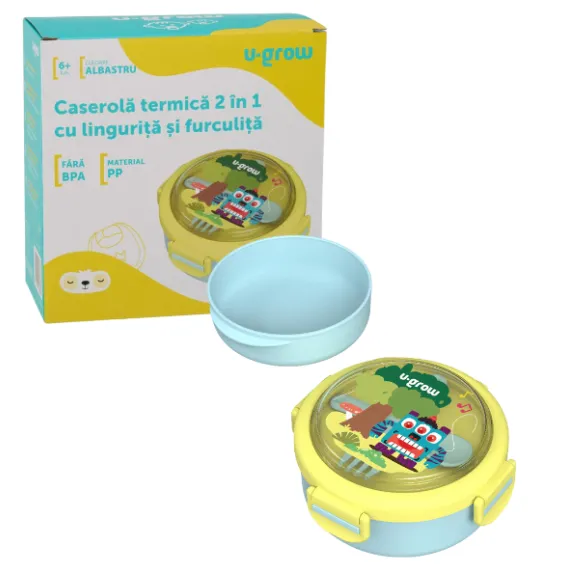 Caserola termică 2în1, albastră