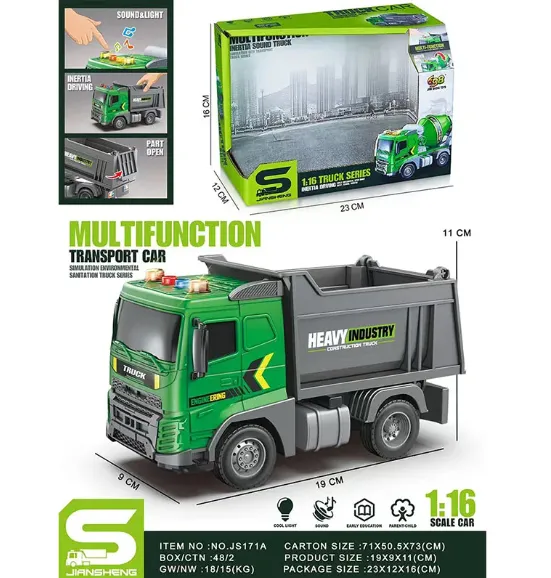 MASINA CAMION CU SUNET SI LUMINI (INSTRUCTIUNE IN ROMANA) 72125