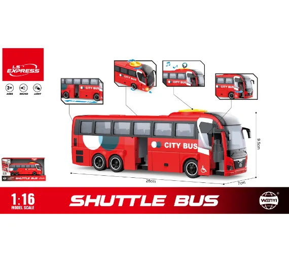 Autobuz cu inertie (lumini /sunete) WY1107B
