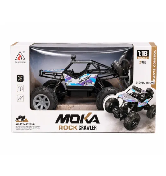 Mașină Rock Crawler 1:18 cu telecomanda, metalică, gri-violet, cod 2420D