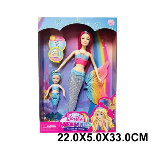 Papusa sirena in set cu accesorii