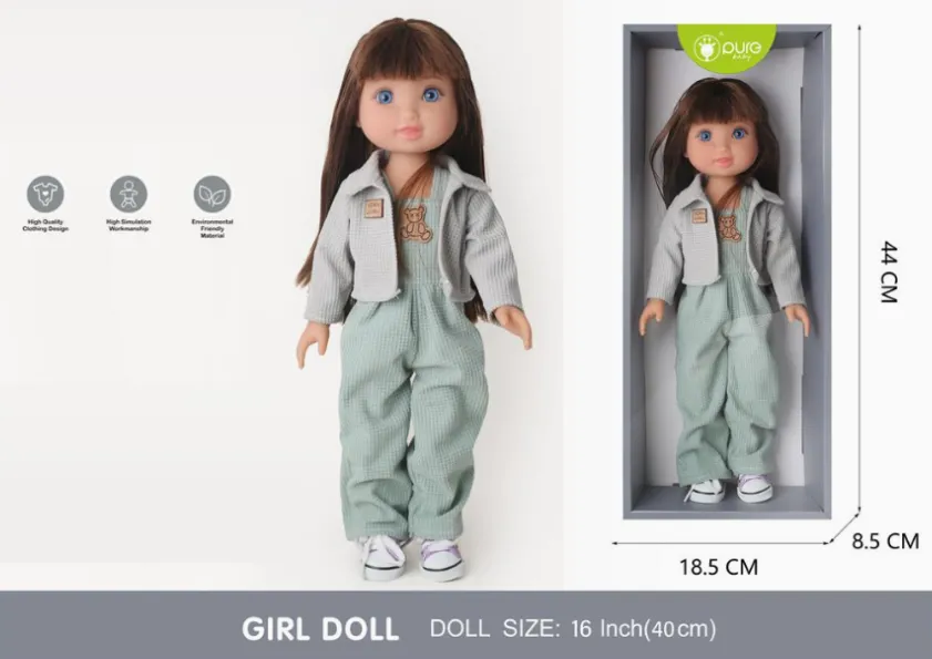 Păpușă Pure Baby, 40 cm, în costum DF16-051A