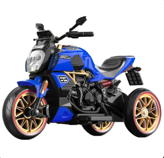 Motocicletă electrică pentru copii, albastră (78237)