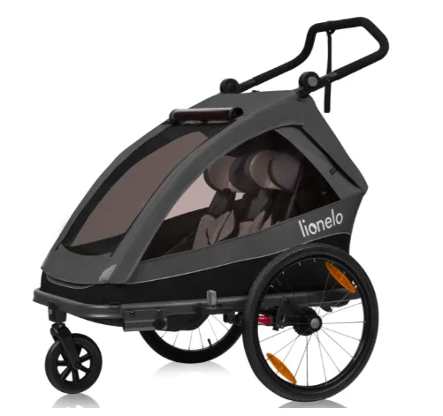 Carucior de plimbare pentru gemeni Lionelo Cama Grey Graphite