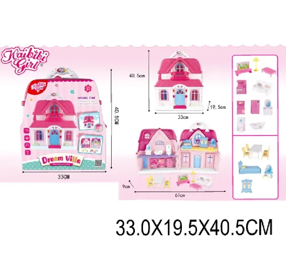 Vila in set cu accesorii,cu sunete silumini