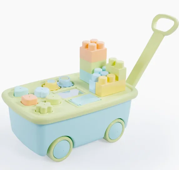 Cărucior cu piese de construcție și sorter de forme, Dolu (5209)