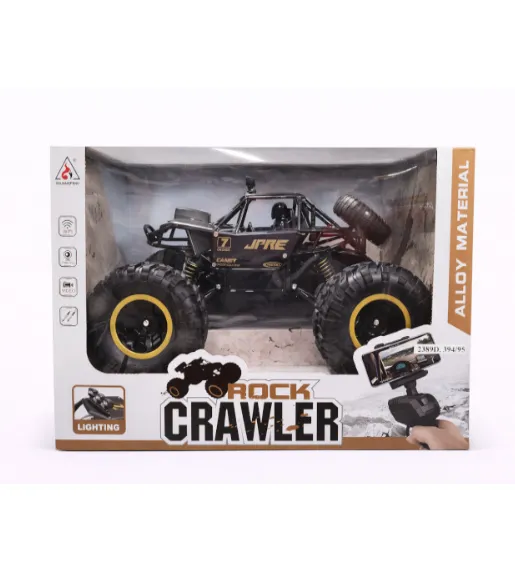 Mașină Rock Crawler 1:16, cu telecomanda, cu cameră, neagră, cod 2389D