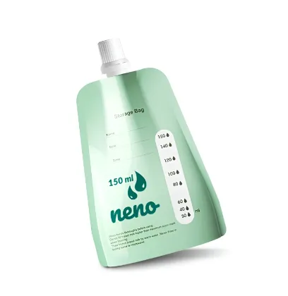 Pungi pentru stocarea laptelui Neno Green, 150 ml