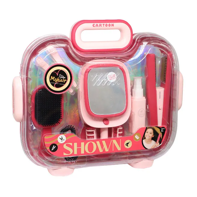 Set placă de îndreptat părul cu accesorii în valiză, cod 880084