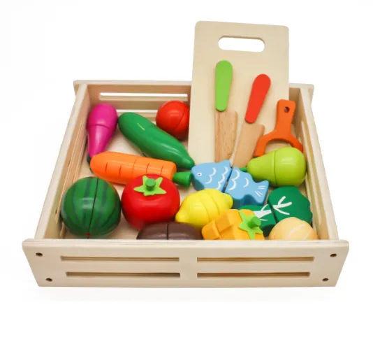 Set din lemn fructe si legume W10B224