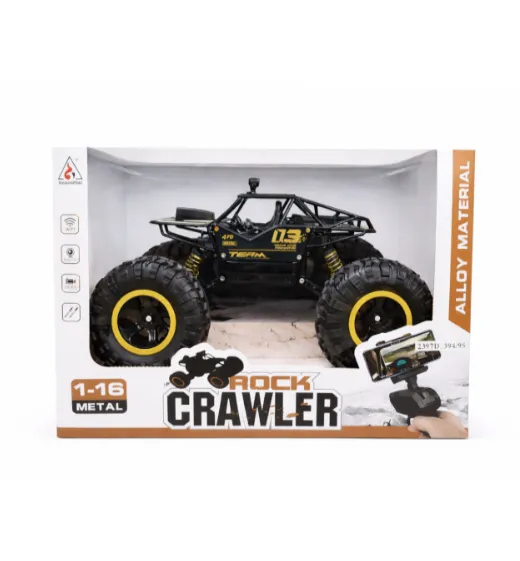 Mașină Rock Crawler 1:16, cu telecomanda, cu camera, neagră, cod 2398D