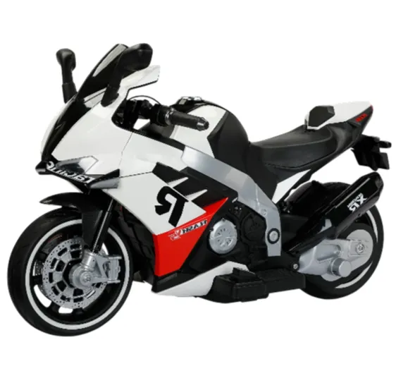 Motocicletă electrică pentru copii, albă (89630)