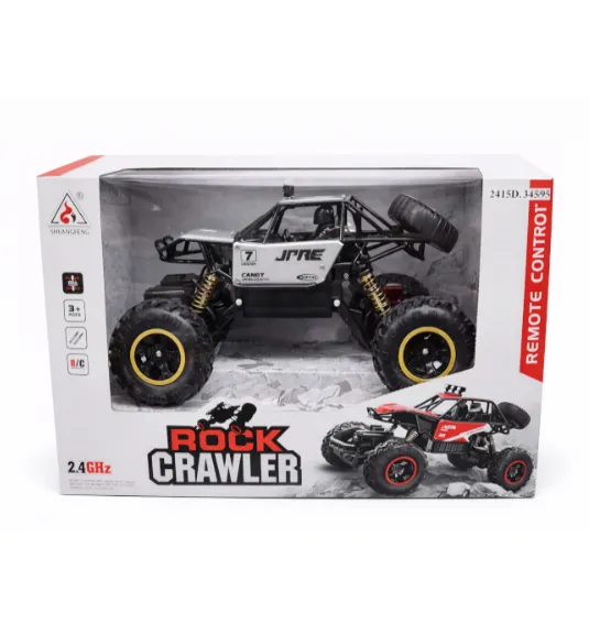 Mașină Rock Crawler 1:16 cu telecomanda, metalică, argintie, cod 2416D