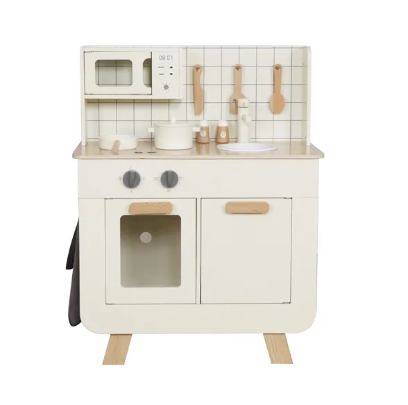 Bucatarie din lemn cu accesorii si functii 58*30*71.8 cm, alb W10K034