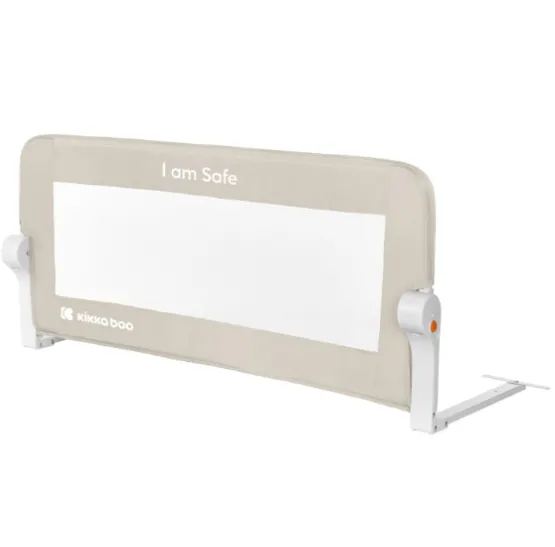 Bariera de protectie pentru pat KikkaBoo I am safe Beige, 102 cm