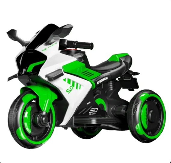 Motocicletă electrică pentru copii cu telecomandă, verde (18528)