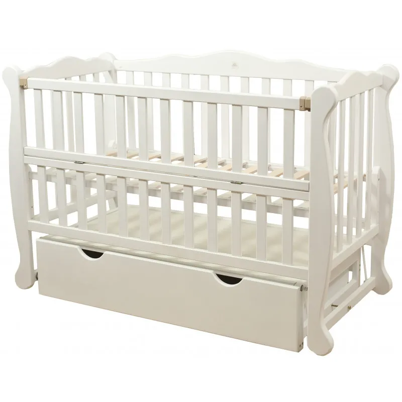 Pătuţ Goydalka NATALI PREMIUM TRANSVERSAL (1В310-1) Alb