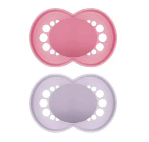 Suzeta ortodontica din silicon MAM Original Mat Girl (6+ luni), 2 buc.