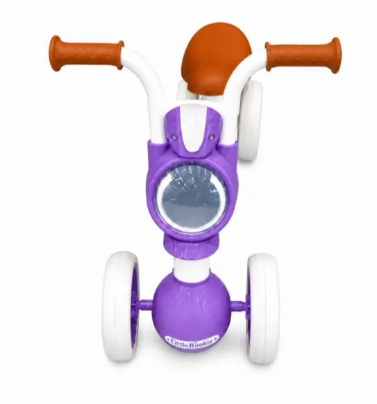 Mașinuță ride-on cu 4 roți și far, lumini și sunet, gri-violet, cod 10193b