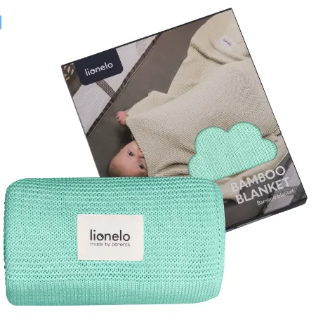 Plapumă Lionelo Bamboo Blanket Green Mint, 75x100 cm