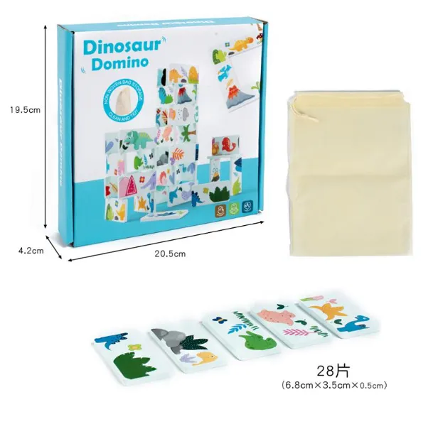 Dominouri din lemn cu dinozauri, 5732