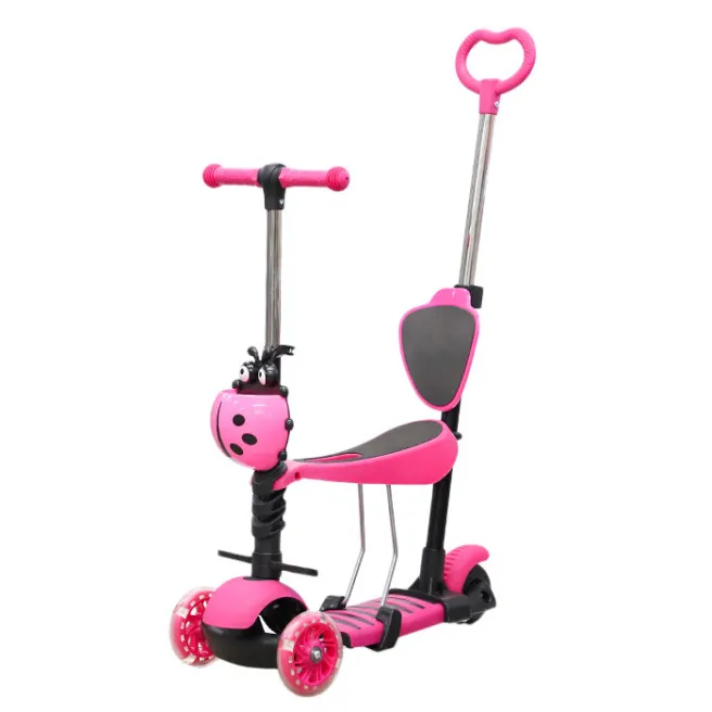 Trotinetă 3 în 1, (roz)