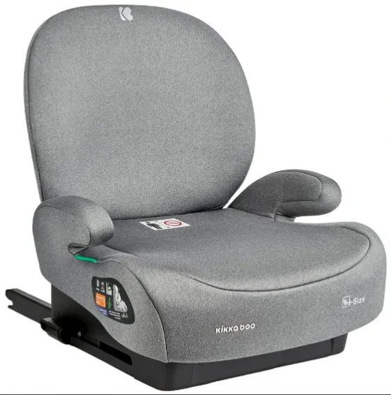 Inaltator auto-buster 125-150 cm (i-Size) Isofix KikkaBoo i-Boost Light Grey