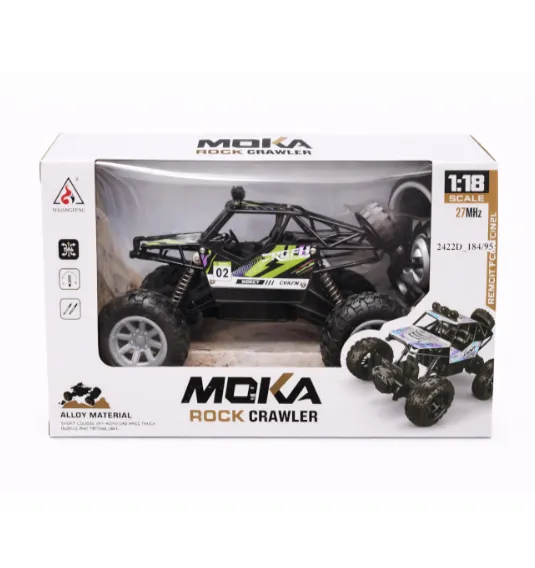 Mașină Rock Crawler 1:18 cu telecomanda, metalică, verde-roz, cod 2422D